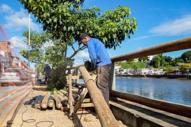 Conder avança nas obras de requalificação da Orla de Valença | SECOM