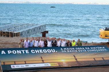 Lula e Jerônimo participam de ato simbólico para cravação da primeira estaca da Ponte Salvador–Ilha de Itaparica | SECOM