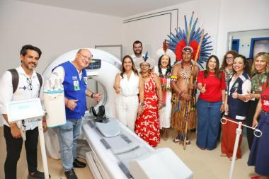 Estado entrega novo tomógrafo para HRDLEM e assina ordem de serviço para construção de cinco Unidades Básicas de Saúde Indígena | SECOM