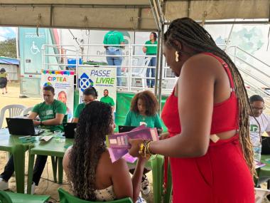 SPM leva serviços de autocuidado e ações de prevenção à violência para a Festa de Outubro, em Ribeira do Pombal | SECOM